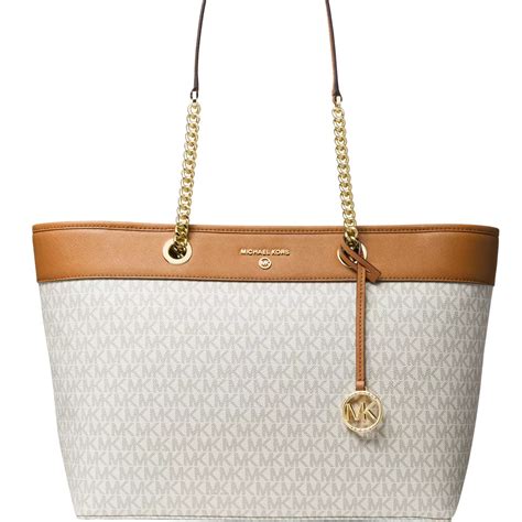 michael kors shania chain tote|Michael Kors Shania Large Chain Shoulder Tote Bag Pearl Grey .